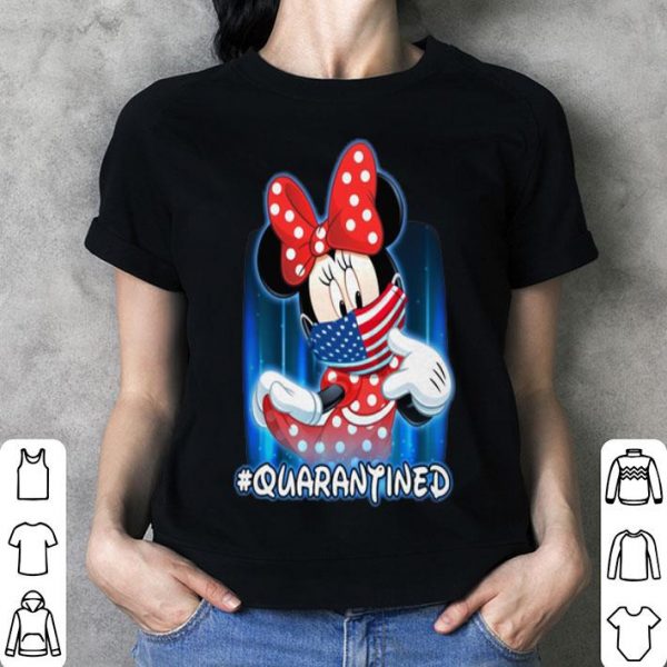 Minnie Mouse Face Mask #Quarantined Covid-19 American Flag shirt