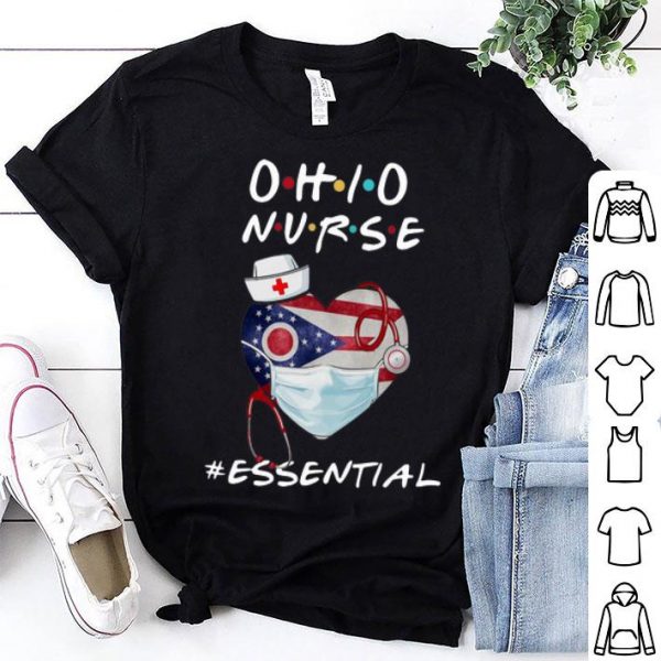 Ohio Nurse Heart Stethoscope Ohio Flag #Essential.png