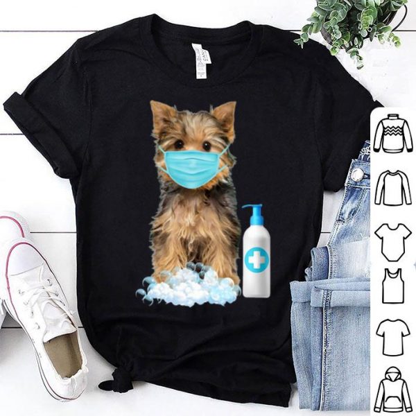 Yorkshire Terrier Face Mask Hand Washing Dog Lover shirt