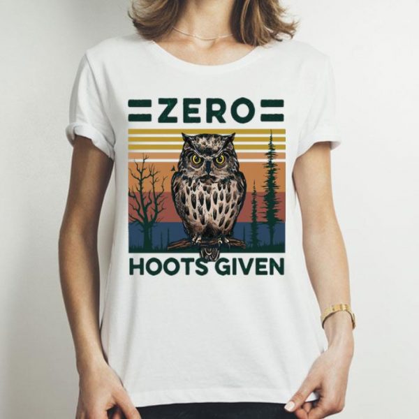 Vintage Owl Zero Hoots Given shirt