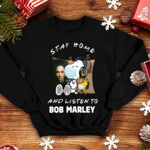 Snoopy And Woodstock Stay Home And Listen To Bob Marley shirt