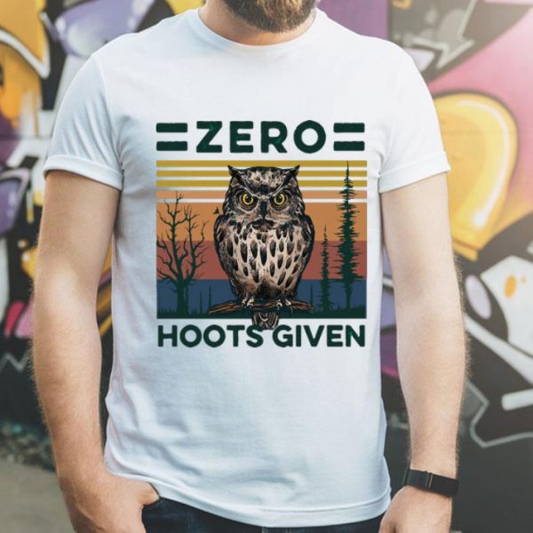 Vintage Owl Zero Hoots Given shirt