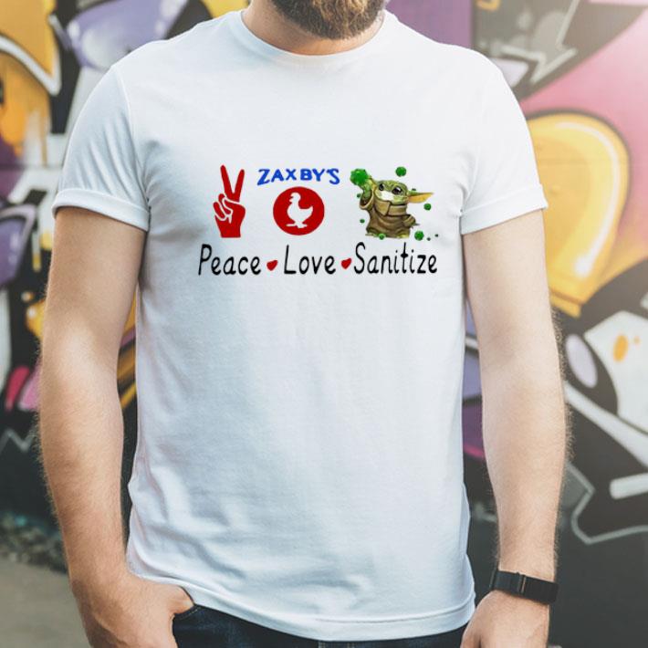 Peace Love Sanitize Zaxbys Baby Yoda shirt