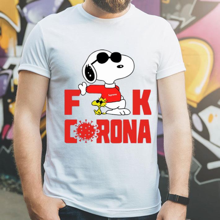 Snoopy And Woodstock Supreme Fuck Corona shirt