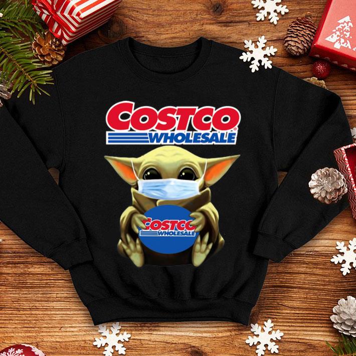 Star Wars Baby Yoda Mask Hug Costco Wholesale Covid-19 shirt