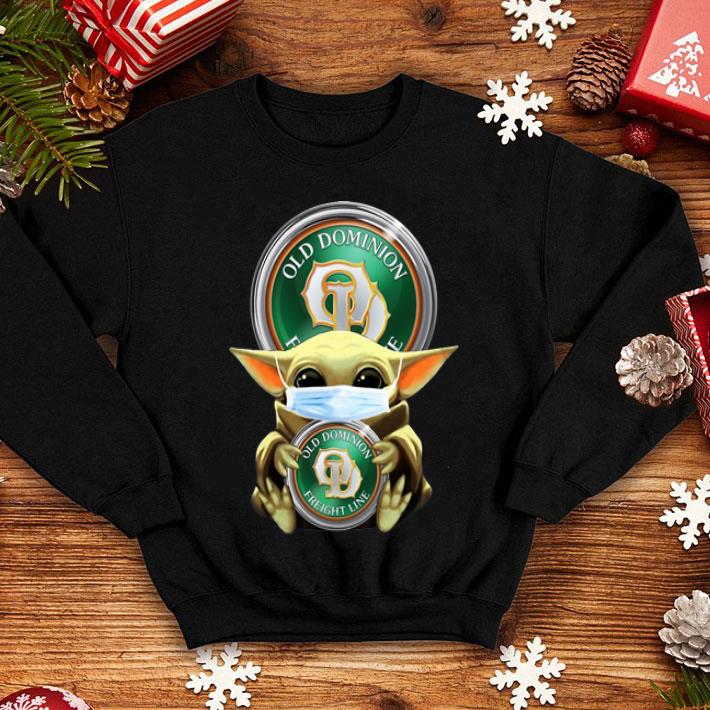 Star Wars Baby Yoda Mask Hug Old Dominion Freight Line Covid-19 shirt