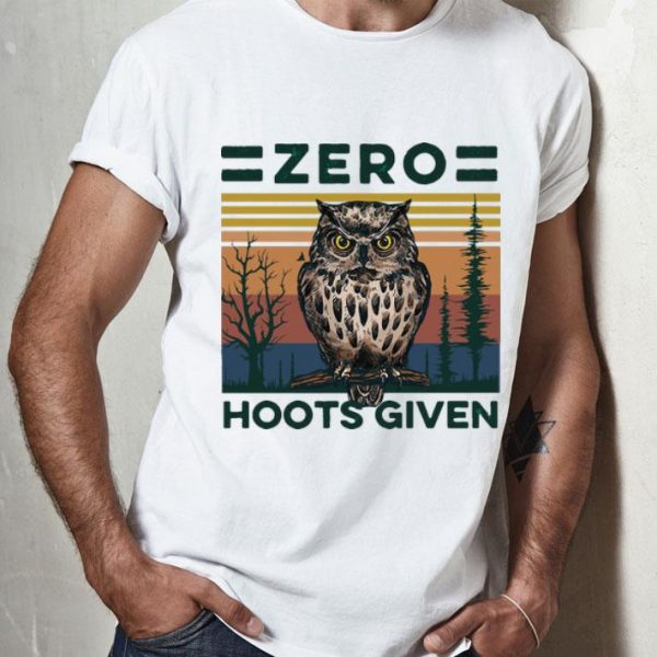 Vintage Owl Zero Hoots Given shirt