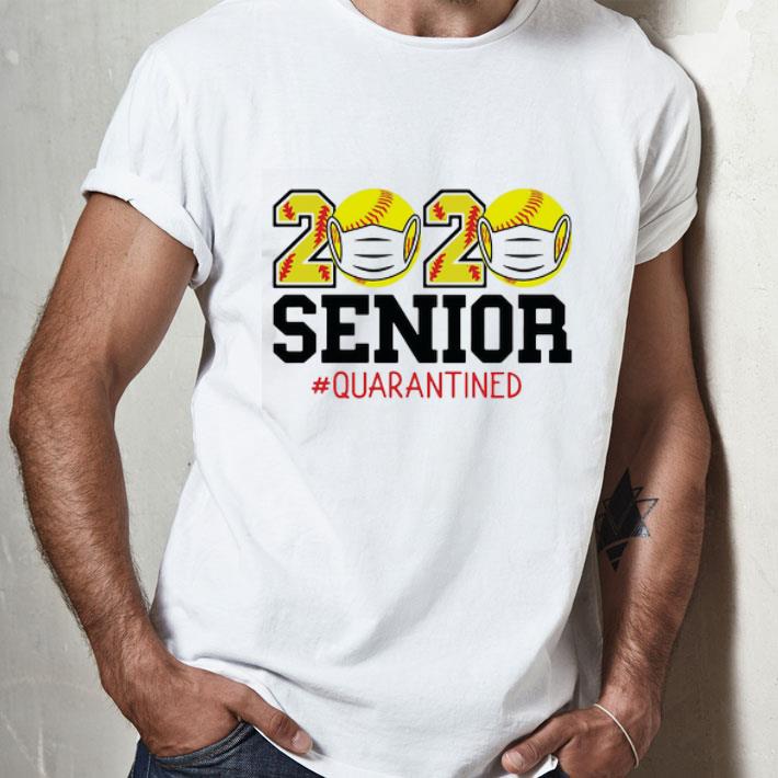 2020 Baseball Mask Senior #Quarantined Covid-19 shirt