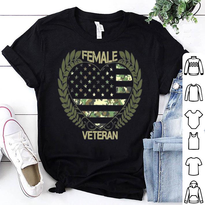 Female Veteran Heart American Flag shirt, hoodie, sweater, longsleeve t ...