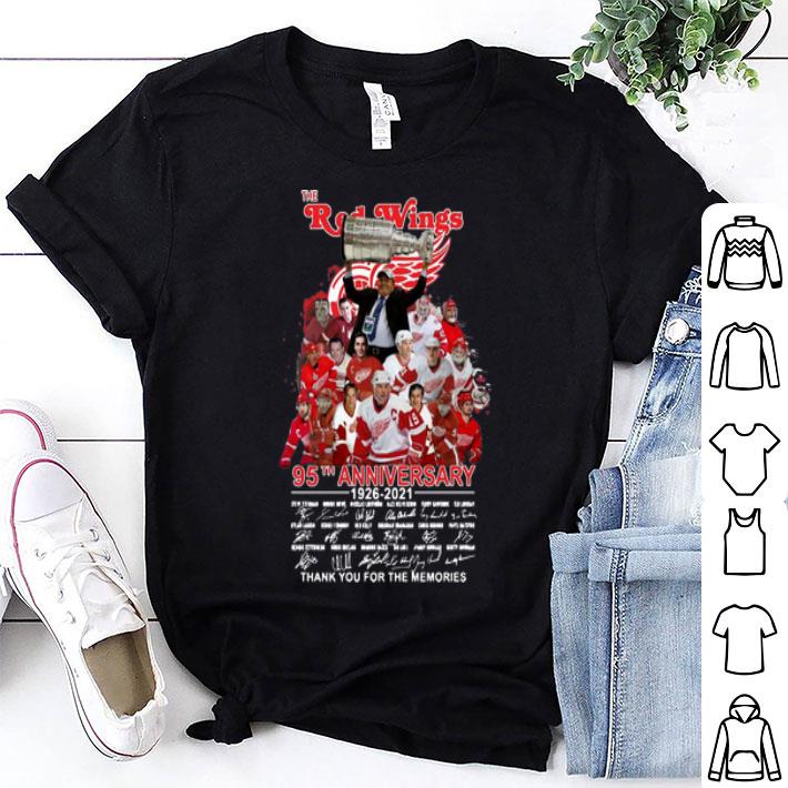The Red Wings 95th Anniversary Thank You For The Memories Signature shirt