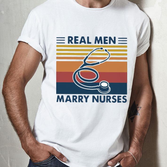 Vintage Stethoscope Real Men Marry Nurses shirt