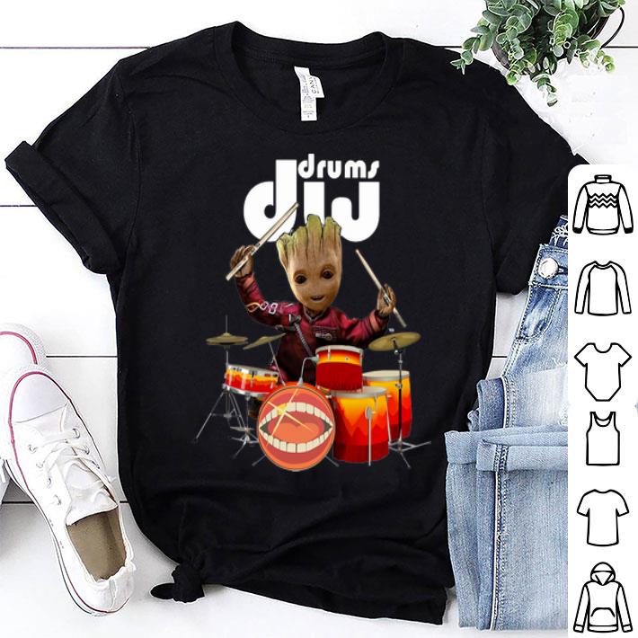 Drums DIJ Baby Groot Show Animal Playing Drum shirt