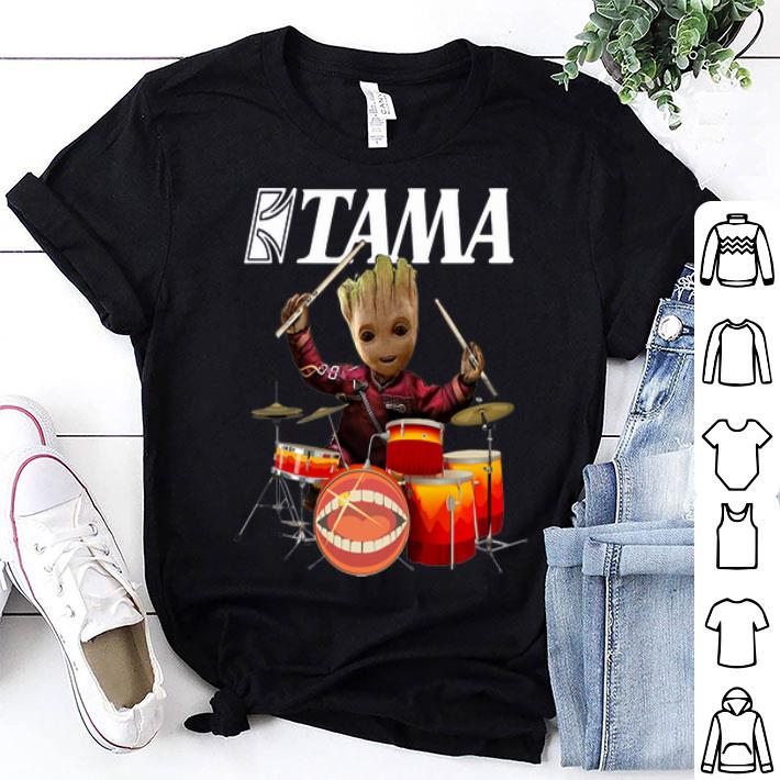 Tama Baby Groot Show Animal Playing Drum shirt
