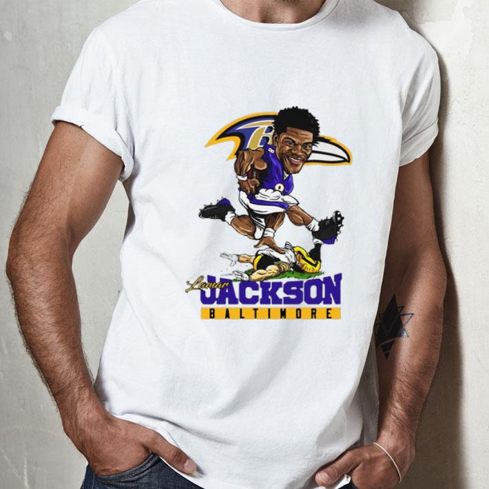 Jumping Lamar Jackson Baltimore Ravens shirt