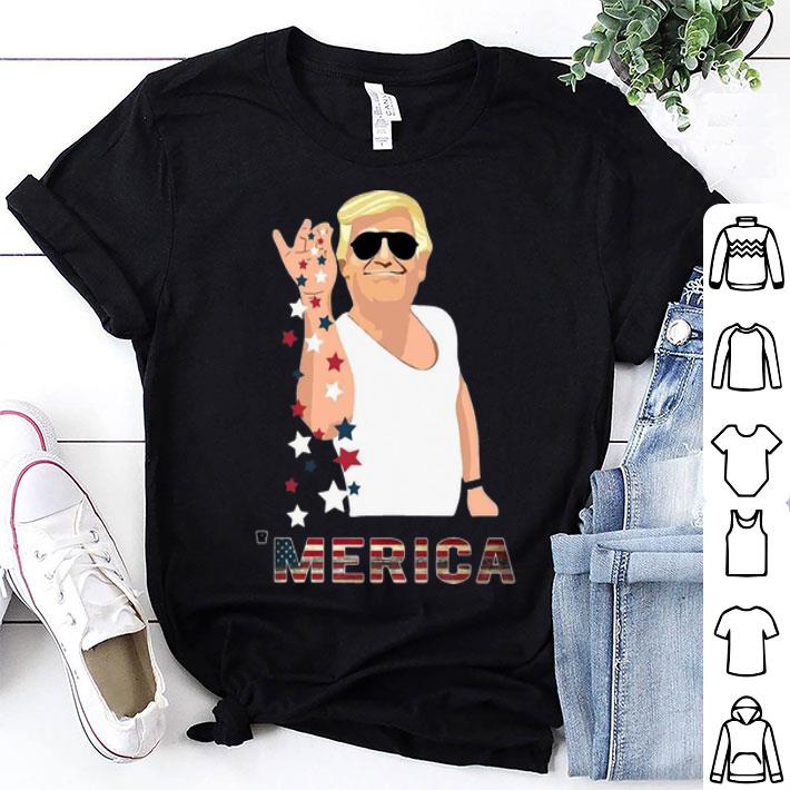 Salt Bae Trump 'Merica American Flag shirt