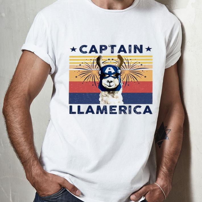 Vintage Captain Llamerica Llama Mashup Captain America shirt