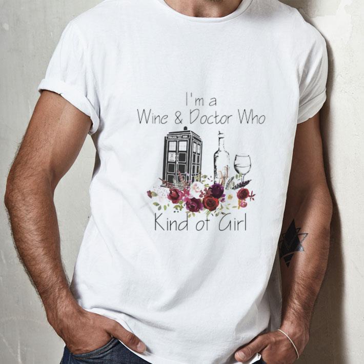 I’m A Wine And Doctor Who Kind Of Girl Floral shirt