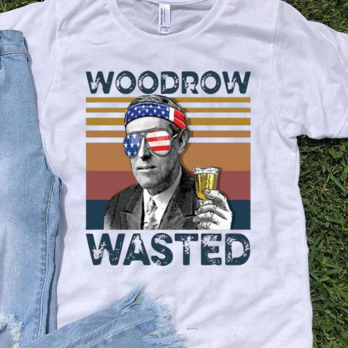 Vintage Woodrow Wasted Drink Beer American Flag shirt