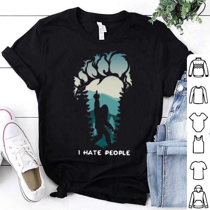 Bigfoot I Hate People Middle Finger shirt