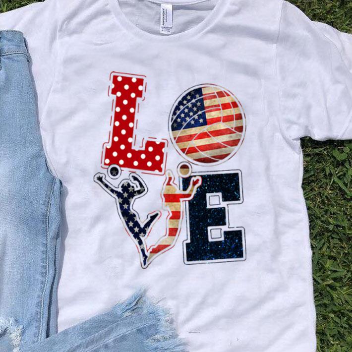 Love American Flag Volleyball shirt