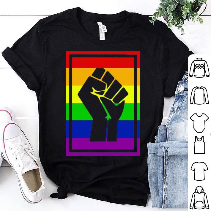 LGBT Rainbow Flag Pride Fist Isolated shirt