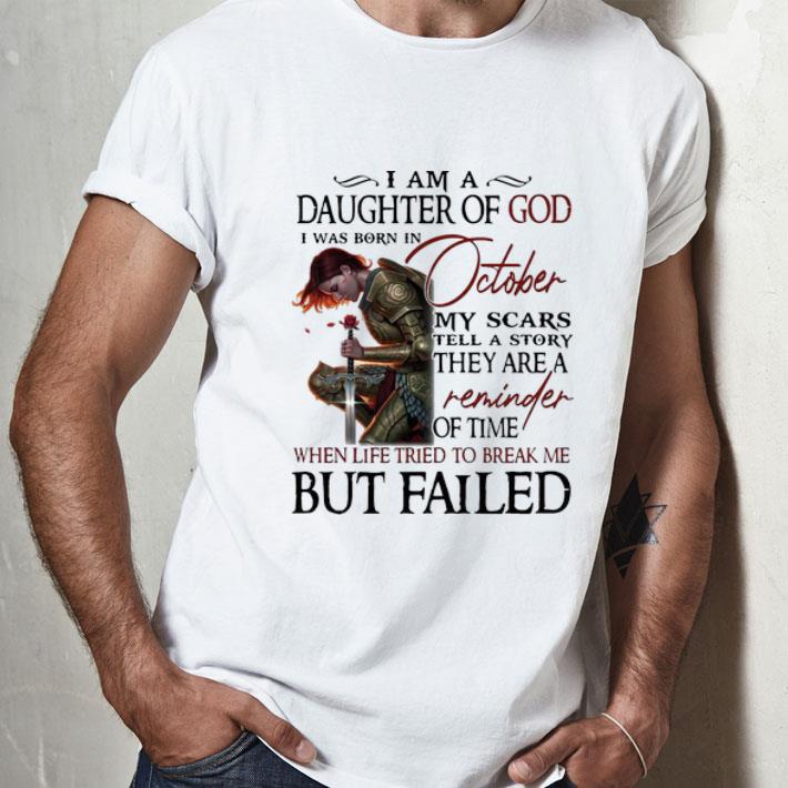 Knights Templar I Am A Daughter Of God I Was Born In October shirt