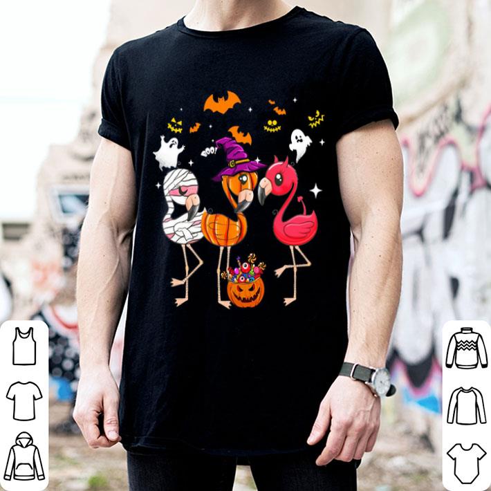 Flamingos Happy Halloween shirt