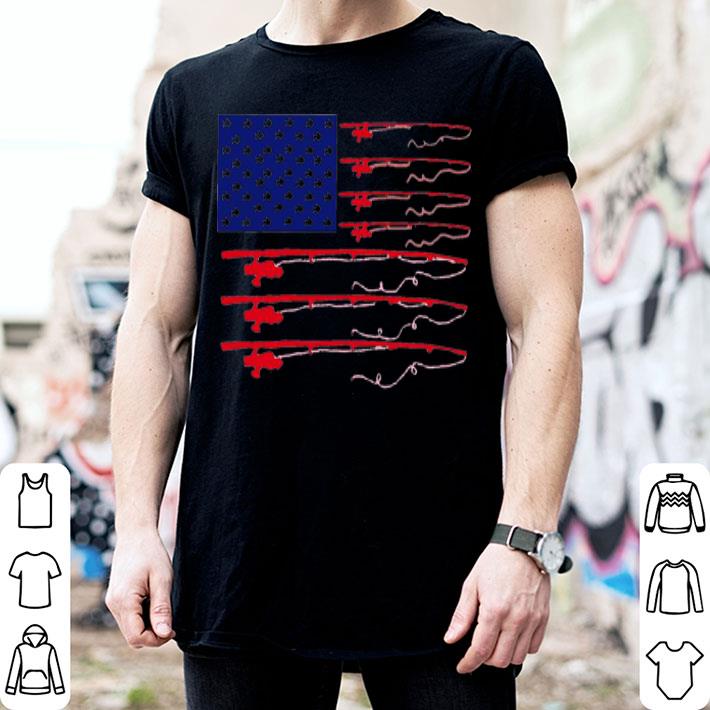 American Flag With Fishing Rods shirt