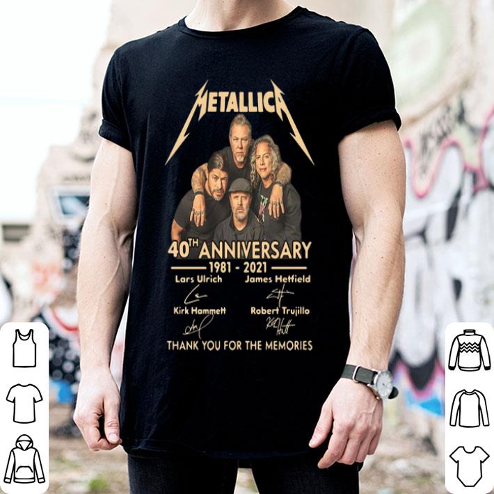 Metallica 40th Anniversary Thank You For The Memories Signatures shirt