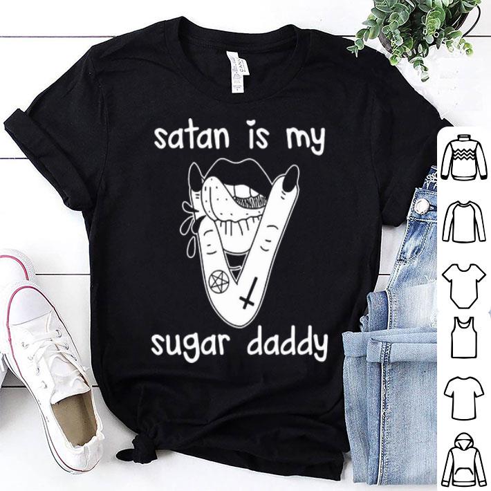 Satan Is My Sugar Daddy Hand Lip shirt