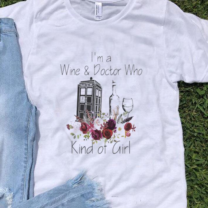 I’m A Wine And Doctor Who Kind Of Girl Floral shirt