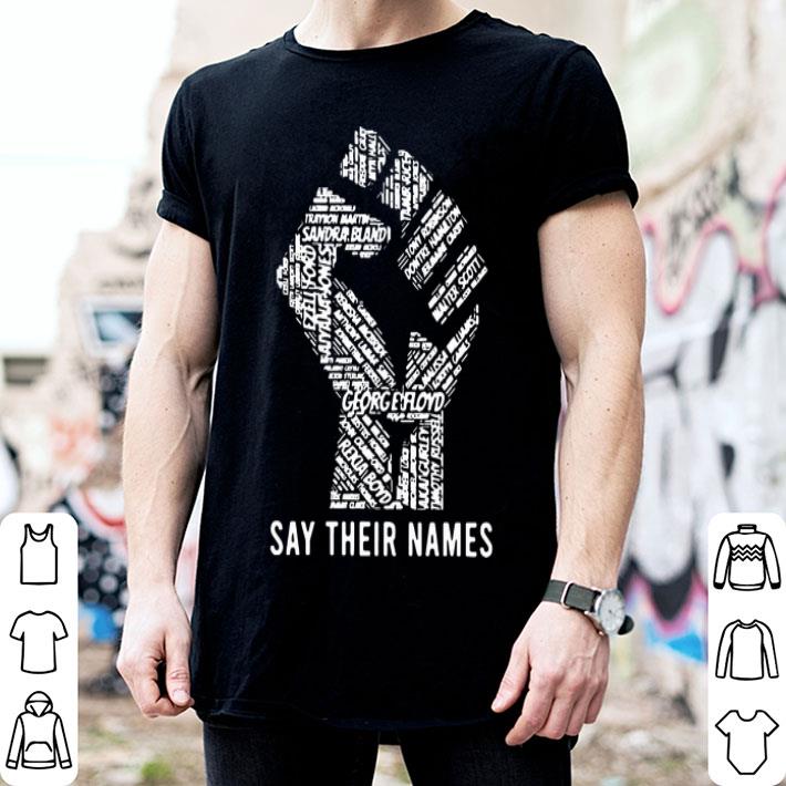 Say Their Names George Floyd Strong Hand shirt