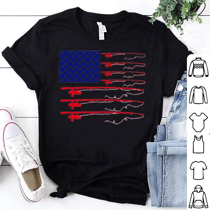 American Flag With Fishing Rods shirt