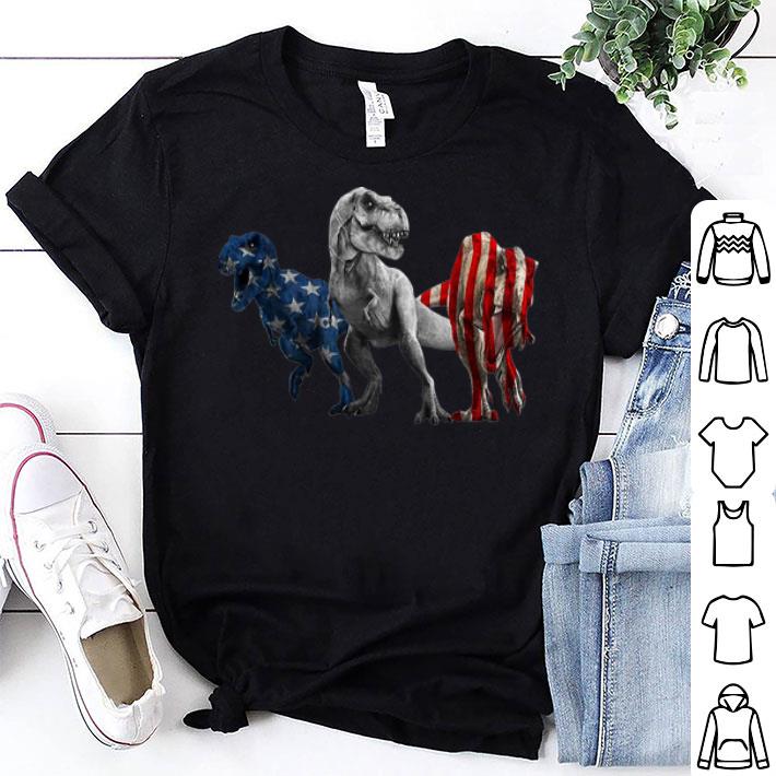 Dinosaur T-rex American Flag Independence Day shirt
