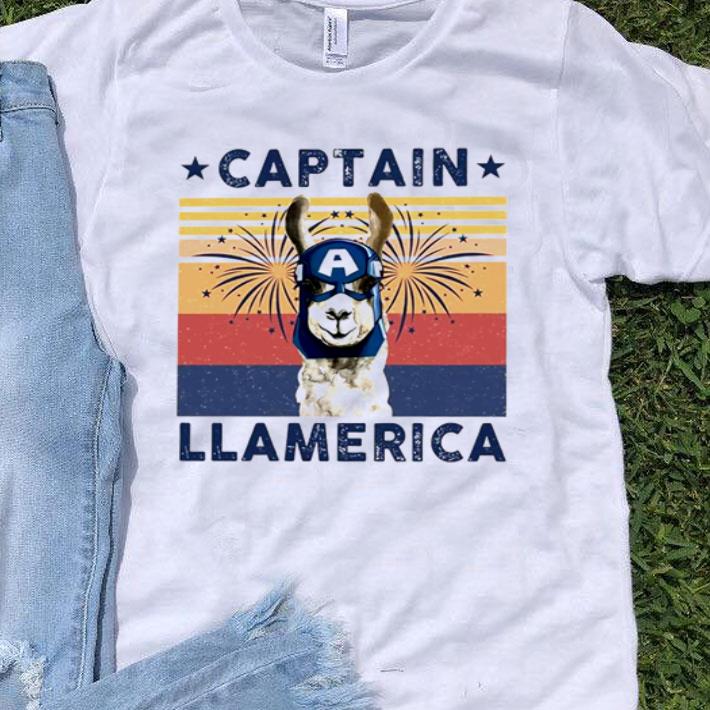 Vintage Captain Llamerica Llama Mashup Captain America shirt