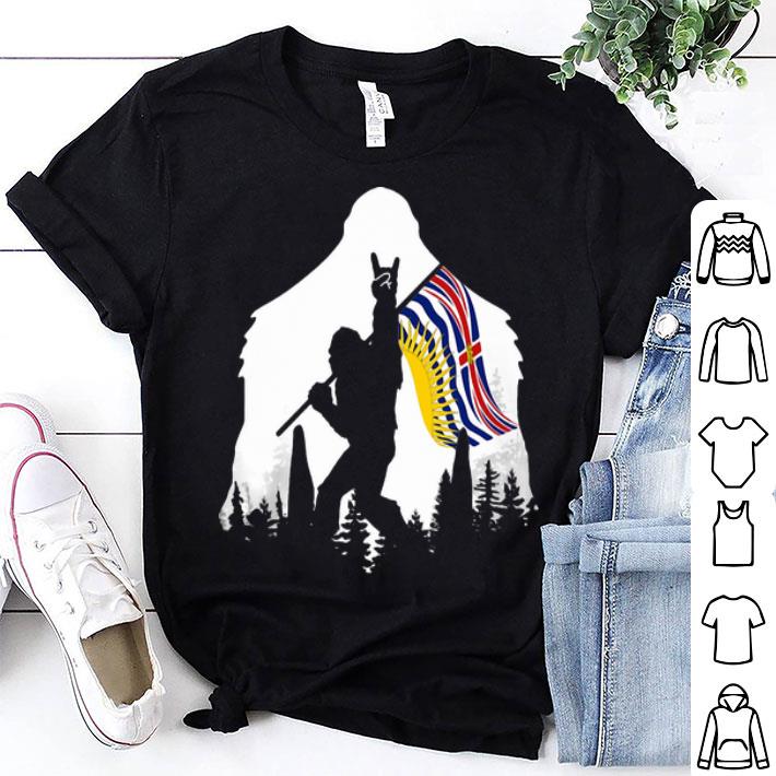 Bigfoot In The Forest British Columbia Flag shirt