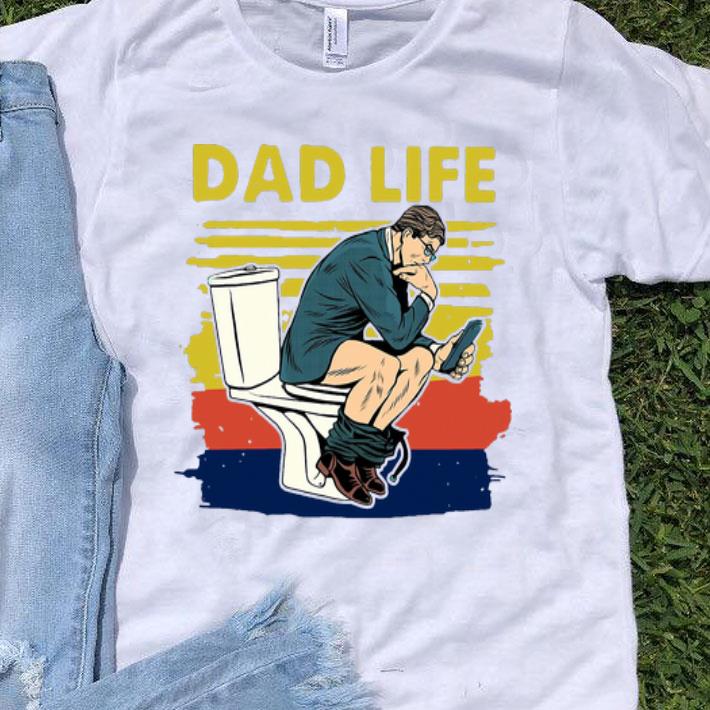 Vintage Businessman Thinker On Toilet Dad Life shirt