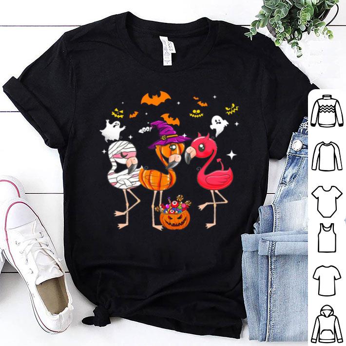 Flamingos Happy Halloween shirt