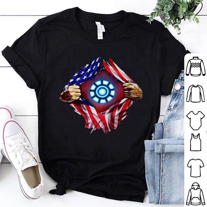 Iron Man Arc Reactor American Flag shirt