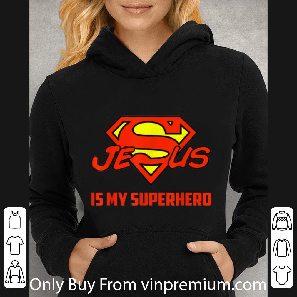 Original Jesus Is My Superhero Christian Quote Superman Logo shirt