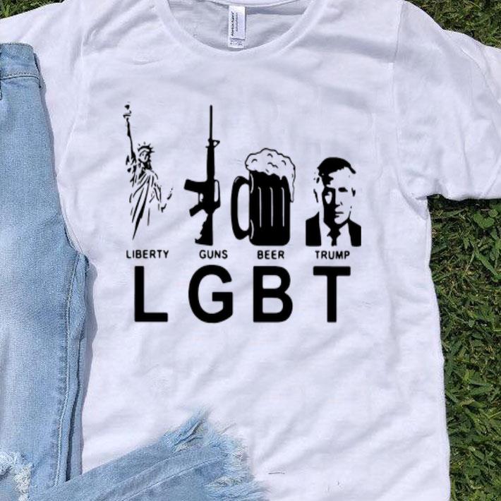 Liberty Guns Beer Trump LGBT shirt