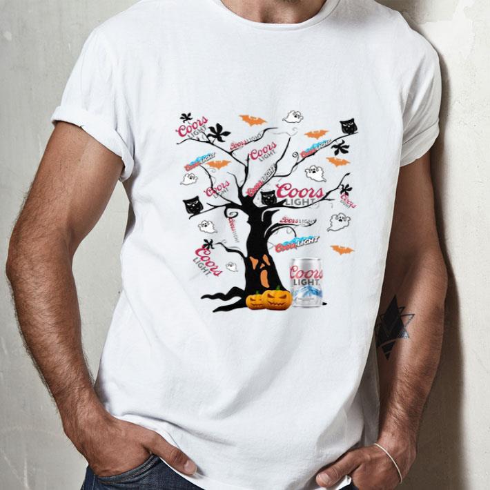Coors Light Pumpkin Boo Ghost Tree Halloween shirt