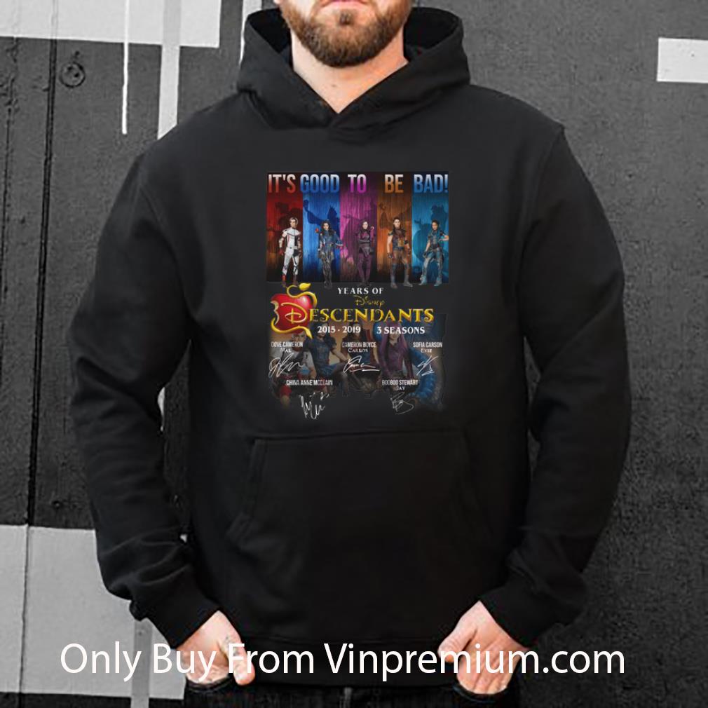 Hot It's Good To Be Bad Years Of Disney Descendants Signatures-recovered shirt