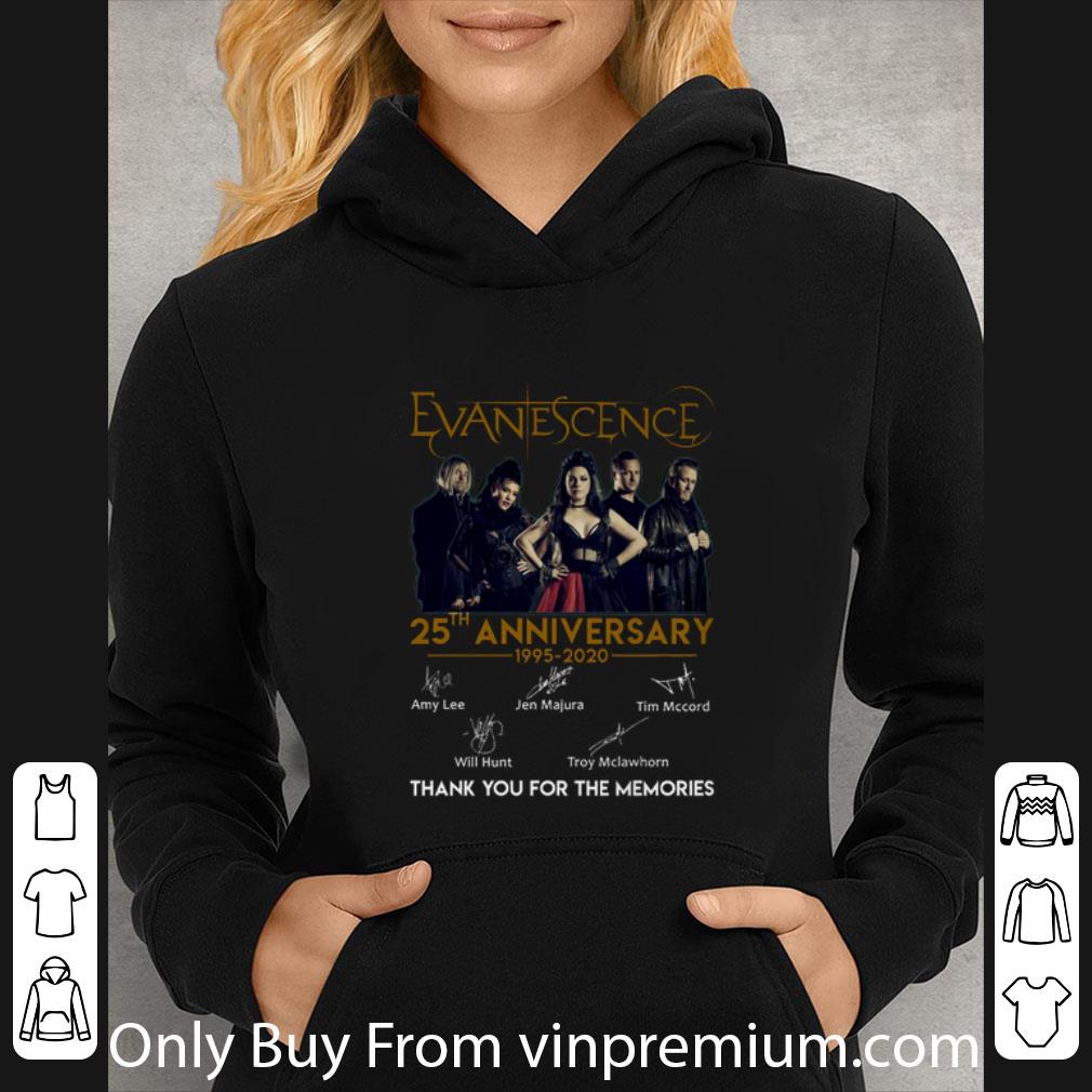 Nice Evanescence 25th Anniversary Thank You For The Memories shirt