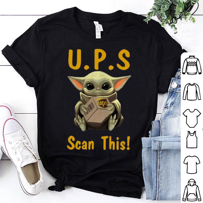 Baby Yoda Hug UPS Scan This shirt