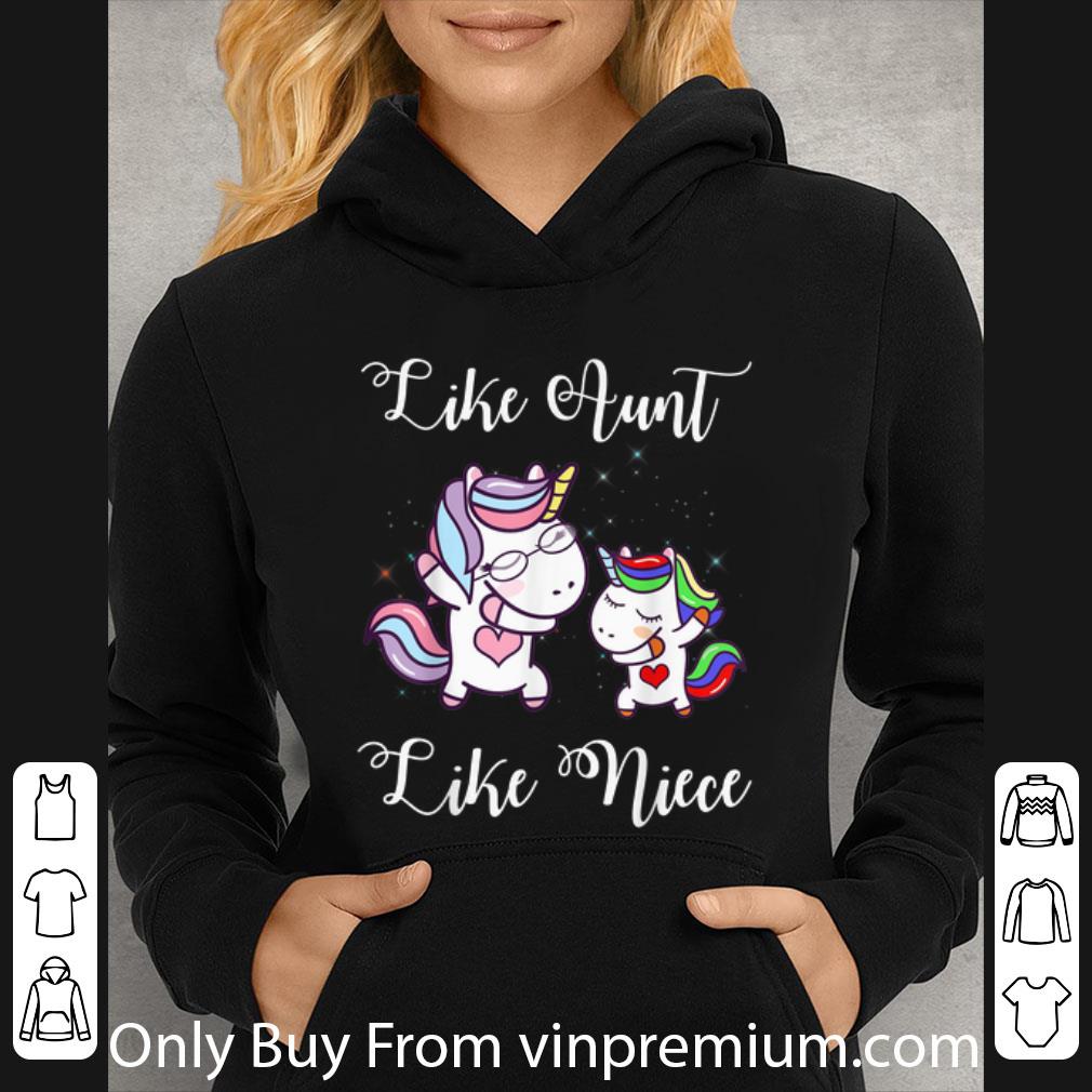 Great Like Aunt Like Niece Dabbing Unicorn shirt