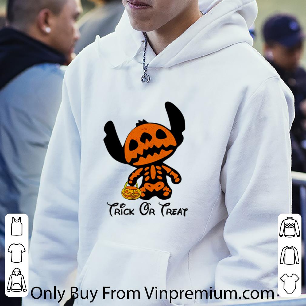 Hot Halloween Stitch Skull Skeleton Trick Or Treat shirt