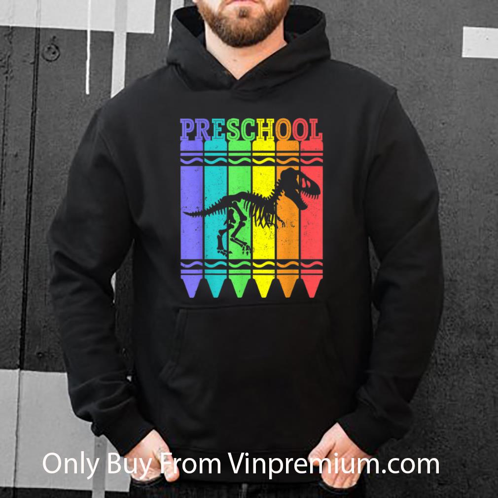 Original Back To School Preschool Crayon Dinosaurus Pen Color shirt