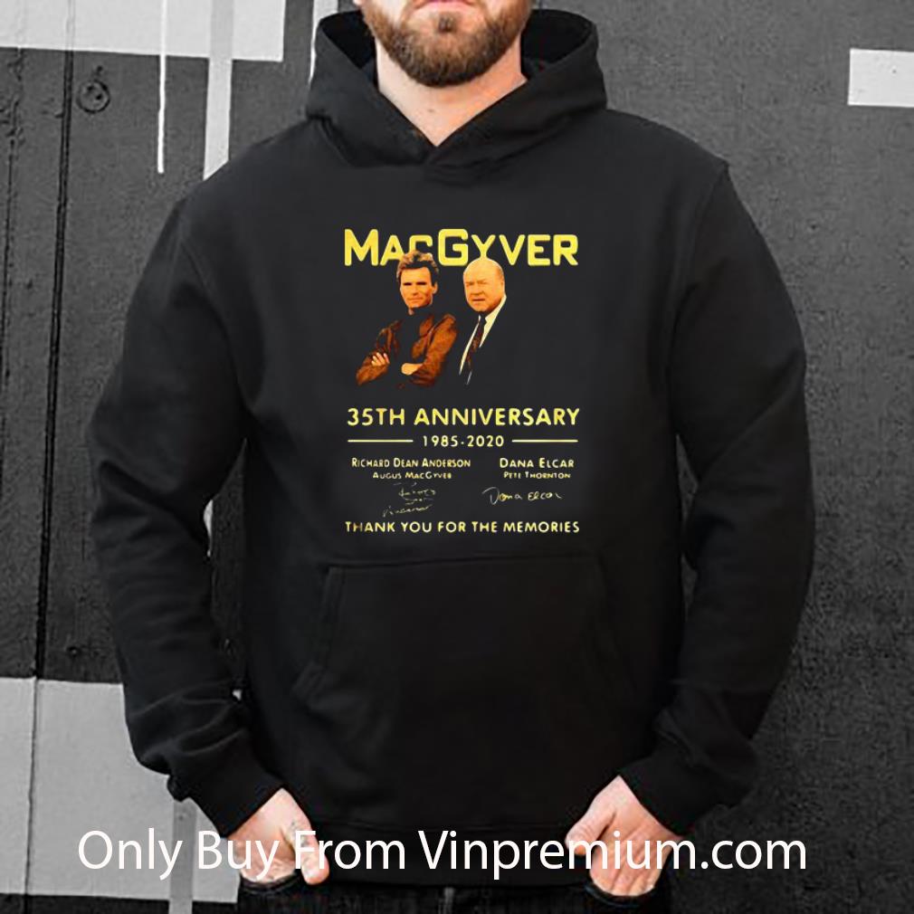 Awesome Macgyver 35th Anniversary 1985-2020 Thank You For The Memories Signatures shirt 7 Awesome Macgyver 35th Anniversary 1985-2020 Thank You For The Memories Signatures shirt