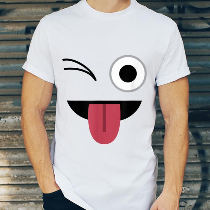 Awesome Halloween Emojis Costume Ghost Winking Tongue Out shirt